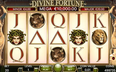 The Divine Fortune slot game at the DraftKings US casino
