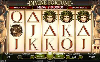 The Divine Fortune slot game at the betOcean NJ casino