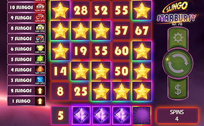 Starburst Slingo at a US Online Bingo Site