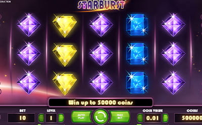 The Starburst Slot Game at the PartyCasino Casino